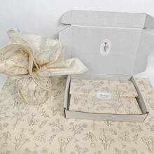 10张米色复古花卉图案薄纸，适合礼品装饰，可用于花束包装、礼盒衬里、填充纸、DIY等，是情人节、母亲节、生日、婚礼、毕业季及各种场合的理想之选。礼品包装薄纸、图案薄纸、薄纸片、包装纸 - 米色 - 查看 8