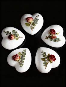 3pcs Solid Foam Heart Mold DIY Handmade Wedding Valentine's Day Heart Shaped Decoration Scene Layout Material Gift Giving Love White Embryo Foam Model