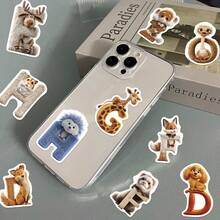 50PCS Cartoon Alphabet Animal Doodle Stickers Cute Decals DIY Decoration Skateboard Phone Case Laptop Bike Fridge Waterproof Graffiti Stickers - Multicolor - View 8