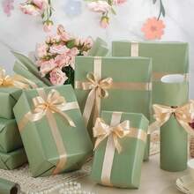 17.0 Inch X 118.11 Inch Green Wrapping Paper Roll, Suitable For Weddings, Parties, Birthdays, Holidays - Mouse Green - View 6