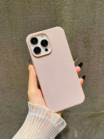 Silicone Phone Case Minimalist Solid Candy Color Large Hole Creative Matte Anti-Drop Phone Case Compatible With Iphone 11, 12, 13, 14, 15, 16 Plus, 13 Pro Max, XR, 16, 14 Plus, 14 Pro Max, 13 Pro Mini Waterproof Shockproof Scratch Resistant