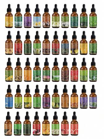 1瓶/2瓶 30毫升/1.01盎司 香氛精油，家用香水，持久留香，提供多达48种不同香型，适用于家庭客厅、卧室、酒店客房、大堂等场所，有效消除异味，持久留香，舒缓压力，助眠。