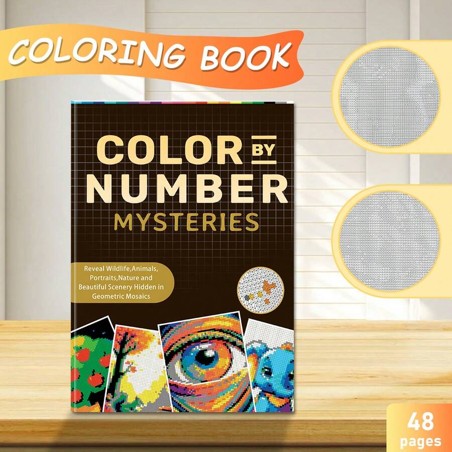 GDTME 24 نمط تلوين للتأمل: كتاب تلوين مزدوج الوجه للكبار، استرخاء العقل والجسد، ممارسة التأمل - تلوين بتوجيه رقمي - أشكال هندسية، تجريدية وتصاميم جميلة، 8.26 * 11.69 بوصة - لوحة فسيفساء غامضة - مشاهدة 1