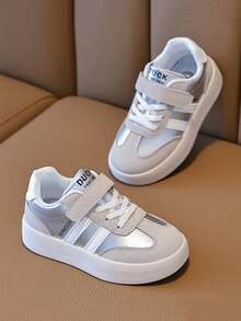 Zapatillas de lona para niños/niñas de primavera/otoño, zapatos casuales de suela blanda, versátiles, transpirables y cómodos, adecuados para deportes al aire correr en todas las estaciones - Plateado - Ver 3