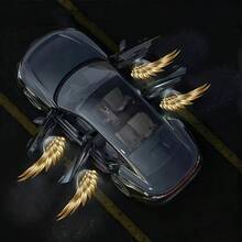 Multi-Pack Car Battery Powered LED Welcome Lights - Universal Car Door Decorative Atmosphere Lights - Suitable As Halloween, Valentine's Day, Thanksgiving, Christmas Gifts - Easy To Install, Personalized And Practical. - Bright Black - View 6