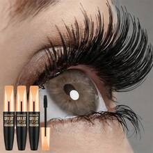 3-Piece Mascara Set: Plump, Curled, Slender, Thick, Waterproof, Non-Smudging, Long-Lasting 4D Mascara Eye Makeup Set - 黑色 - 查看 1