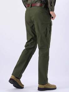 Fashionable Waterproof Pants, Casual Pants, Durable And Multi Pocket Outdoor Suitable For Outdoor Work, Hiking, Tactical Work Pants, Lightweight And Casual - 綠色 - 查看 2