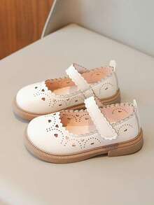 Kinder Mary Jane Ballerinas Mädchen Hohldesign Weiche Sohle Lässig Kleider Schuhe - Beige - Übersicht 9