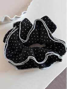 2个/1个优雅波点发圈，适合女性日常使用的头发配饰，发绳，发圈，洗脸马尾辫发饰 - 彩色 - 查看 22