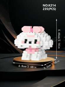 1 Pc Small Granules Building Block Pet Toy, Cute Cat Dogs Series Micro Brick Toys, Creative Cartoon Animal Model Assembly Toy, Well As A Delicate Home Furnishing Ornaments, Desk Decoration, The Best Holiday Gift For Friends Or Loved Ones Room Decoration,Cat,Schnauzer,Border Collie,Building Blocks,Cat,Schnauzer,Cat,Building Blocks,Schnauzer - Multicolor - View 8