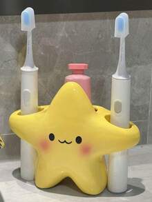 1个星形牙刷架，壁挂式浴室洗手池牙刷架 - 彩色 - 查看 4