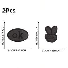 2/4pcs Feather Down Jacket Patches, Self-Adhesive, Seamless, High-End Clothing Repair, Leather Garments, Holes, Black Embroidered Fabric Patches, Jacket Patches, Sewing Patches, Clothing Patches, Garment Care Solution, Clothing Hole Repair, Embroidered Badges, Clothing Repair Stickers, Minimalist Repair Look, Understated Repair Style, Durable Fabric Structure, Enhanced Patch Durability - Multicolor - View 15