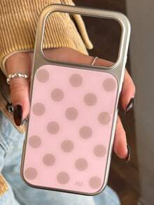 Stylish Cute Polka Dot Shockproof Phone Case Compatible With IPhone 17 Pro Max 17 Pro 17 16 Pro Max 16 Pro 16 15 Pro Max 15 Pro Max 15 Pro 15 Pro Max 14 Pro 13 12 Pro Max 11 Simple Men Women Drop-Proof Black Border Case