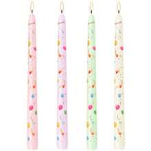 4Pcs 10 Inch Balloons Taper Candles, Printed Candy Colors Dripless Unscented Less Candle Sticks For Holiday Birthday Celebrate Home Party Dining Table Supplies{Inchcolor_nameinch:InchBallooninch,Inchsize_nameinch:Inch10Inch-4Countinch} - Balloon - 查看 1