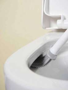 Modern Minimalist Silicone Black Toilet Brush With Holder - Pack Of 2 Toilet Bowl Brush Set - Self-Cleaning & Splash-Free, Easy-Rinse Design With Wall Mounted Holder Bathroom Accessory.