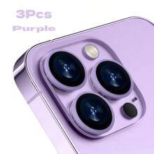 3 Pieces Set - Creative Ceramic Luminous Ultra-Thin Mobile Phone Camera Lens Protective Film - Suitable For IPhone 11/ 12/ 13/ 14/ 15/ 16/ 17 Full Series - Scratch-Resistant/ Wear-Resistant/ Drop-Resistant Mobile Phone Camera Lens Protective Film
