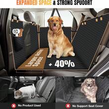 Dog Backseat Extender Pad - Rigid Bottom Dog Car Seat Cover With 1 Leak-Proof Pad, Foldable Dog Hammock, Suitable For Sedans, SUVs And Trucks, Pet Rear Seat Protector Mat With Mesh Window Dog Travel Bed - Black - View 5