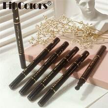 Fit Colors Juego de delineador de ojos 2 en 1 con sello de estrella, delineador de ojos resistente al agua con forma de corazón y flor de ciruelo, herramienta de maquillaje de secado rápido adecuada para fiestas y maquillaje de escenario