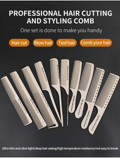 Heat Resistant And Anti-Static Hair Styling Straight Hair Comb With Dense Teeth, Bangs, Ponytail Comb, Hair Salon Shop, Flat Head Special Hair Styling, Durable Comb