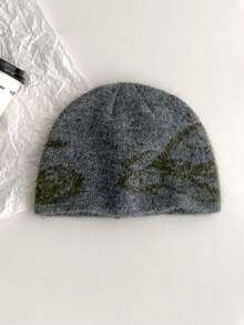 Autumn/Winter Street Style Jacquard Knit Beanie, Versatile Brushed Warm Knitted Cap, Suitable For Women, Fits Small To Large Head Circumference - Multicolor - View 14