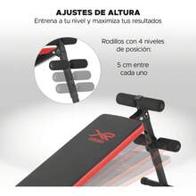 Banca para Abdominales Ajustable con Soporte para Piernas, Plegable y Resistente, Ejercicios Abdominales en Casa y Gimnasio, Capacidad 120 kg, Banco de Utilidad Multiposición para Levantamiento de Pesas y Entrenamiento de Fuerza - 1 - Ver 5