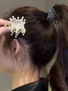 2 chiếc/1 chiếc Kẹp tóc kim loại đính đá Rhinestone đơn giản thanh lịch dành cho nữ, Phụ kiện tóc thời trang đa năng duyên dáng thích hợp cho trang phục hàng ngày, rửa mặt, trang điểm, buộc tóc Kẹp tóc mùa đông - Nhiều màu - Xem 2