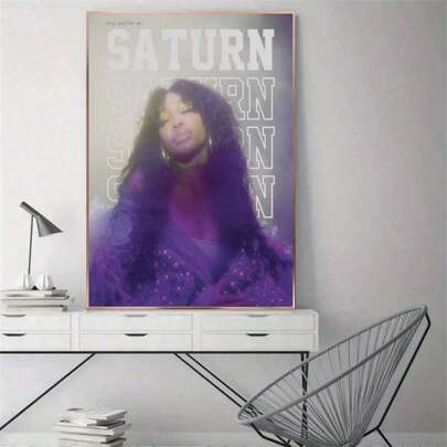 1 pieza Pintura decorativa de pared sin marco Póster del álbum musical Saturno Póster del álbum de música Lana Mercancía de álbum musical Decoración de póster Impresión de alta calidad Adecuado para regalos de fans de música rock para el hogar/oficina Duradero material de lienzo Decoración con tema musical Impresión de arte rock clásico Lienzo Decoración de pared perfecta para dormitorio/sala de estar/oficina