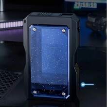 1pc 20-Slot Black Cigarette Case With Sliding Cover - Durable Medium Plastic Design, Versatile - Perfect Birthday Or Business Gift For Men, Men's Present | Modern Cigarette Holder | Visible Content Design