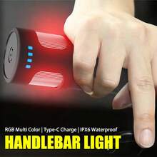 Bicycle Handle Grip Lights, Silicone Touch Switch Rechargeable Mountain Bike Handlebar Accessories