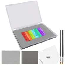 105P Stay Wet Palette For Acrylic Painting Kit Larbeti Portable Wet Palette Tray Box Keep Moist Palette For Painting Miniatures Paint Pallet With 100P Palette Paper 1 Keep Moist Sponge 3P Brush - Gray - View 2