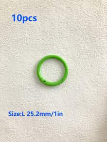 10pcs Spring O-Ring Alloy Buckle Portable Hook Clip Key Ring DIY Accessory For Keychains Bags Wallets Handbags And Pet Leashes School Supplies - Silver - View 16