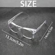 1pc Premium Ultra-Clear Fashion Glasses - Ergonomic Windproof & Blue Light Filtering Eyewear, Luxury Eye Protection For Daily, Outdoor & Digital Screen Use - White - View 6