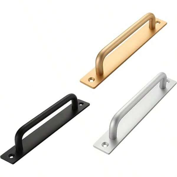 Maniglie per porte in lega di alluminio: disponibili nei colori nero, bianco e oro, adatte per l'uso in cucine, balconi, camere da letto e mobili, con accessori per l'installazione