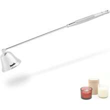 Cubierta de Apagavelas, Apagallamas de Mecha de Acero Inoxidable, Apagador de Velas Cortador de Mecha Cubierta de Vela para Apagar la Llama de la Vela de Forma Segura (Plata) - 1 - Ver 2