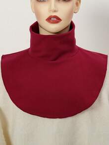 1pc Women Solid Color High Neck Detachable Turtleneck Collar, Fashion Versatile Warm Accessory, Suitable For Casual Wear In Autumn/Winter