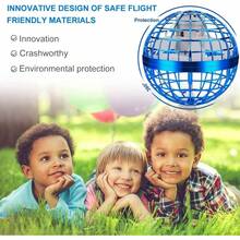 Flying Orb Ball Toy, Galaxy Boomerang Ball, Hover Hand Mini Drone Cosmic Globe, Fly Spinners For Kids Adults Indoor Outdoor Toys, Cool LED Lights Toys For 6 7 8 9 10+ Years Old Boys Girls Gift Blue