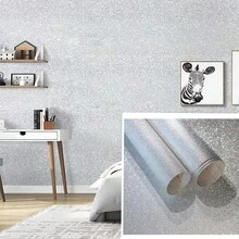 A Roll Of Shiny Silver Self-Adhesive Wallpaper Thickened PVC Waterproof Moisture-Proof Wear-Resistant Detachable Sticker Shiny And Sparkly Just Peel And Stick For Living Room Bedroom Hotel Party Background Wall Home Decoration Wall Sticker Kitchen Tabletop Cabinet Drawer Furniture Renovation And Transformation Gift Wrapping Paper17.7inX196.8/118.1/39.3in