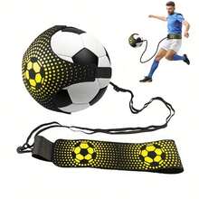 1 buah Tali Latihan Sepak Bola/Bola Voli/Rugby Warna Kuning, - Bola Sepak Tahan Lama untuk Remaja dan Dewasa, Desain Genggam Portabel, Cocok untuk Latihan Sendiri, Meningkatkan Kontrol dan Akurasi Bola, Alat Bantu Latihan Menendang - MultiWarna - View 1