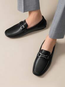 Men's Faux Leather Driving Penny Loafers Boat Shoes – Casual Comfort For Everyday Wear And Stylish Weekend - Black - View 10