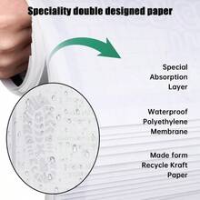 100 Pcs White Paper Floor Mats For Cars 16x20 Disposable Auto Floor Pads Made Of Kraft Paper Waterproof Thank You Car Mats For Car Detailing Dealership Automotive Supplies Gift - 白色100件 - 查看 8