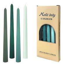 10 Inch Green Gradient Taper Candles,Set Of 4 Tapered Candle, Tall Candlesticks,Conical Stick Candles,Less,Home Dinner, Party, Wedding, Halloween, Christmas (Green Series, 10inch){Inchcolor_nameinch:InchGreenseriesinch,Inchsize_nameinch:Inch10inchinch} - 綠色系列 - 查看 8