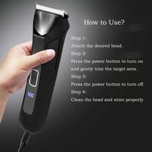 Conduroma 男士体毛修剪器，Manscape 球形阴毛修剪器，3 合 1 男士理容套装，适用于腹股沟、身体、面部，干湿两用电动剃须刀，可更换陶瓷刀片，男士礼物，黑色。