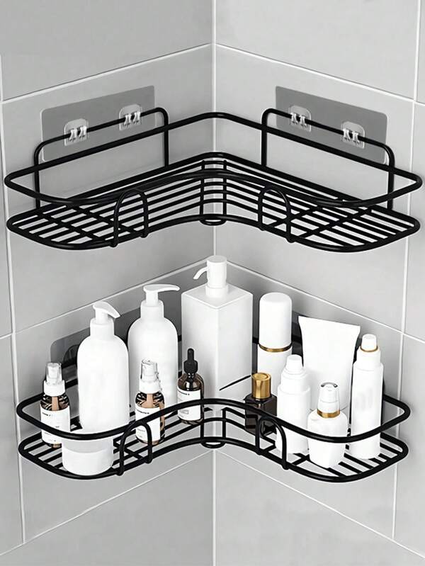 1pc Bathroom Shelf, Shower Caddy Rack, Bathroom Kitchen No Punching Triangle Storage Rack,Punch-Free Bathroom Storage Rack, Kitchen Storage Utensils, Room Decorations, Can Be Used To Store Cleaning Brushes, Cleaning Cloths, Cleaning Agents, Etc., Suitable For Kitchens, Restaurants, Parties, Gatherings, Gifts For Friends, Family Gifts, Christmas Decoration Gifts., Home Decoration, Christmas Gifts, Home Gifts, Room Decoration