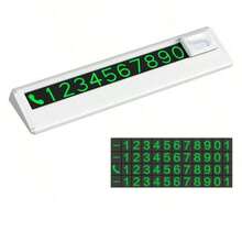 Hidden Car Styling Temporary Parking Card Plate Telephone Number Metal Alloy Texture Auto Phone Number Card Card Car Sticker