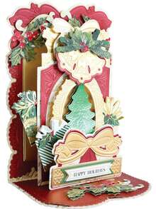 1 PC 3D Christmas Tree Folded Greeting Card Silver Gray Metal Die Cutting Die For Scrapbooking Decoration, DIY Scrapbooking Paper Crafts, Embossing Crafts, Crafts And Card Making, Greeting Card Making Metal Die Cutting Die - Silver Gray - View 7