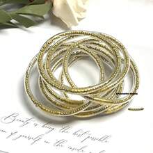 Set de 9 piezas de pulseras de colores con cuentas, estilo princesa de múltiples capas, aptas para que las mujeres las usen en fiestas de Navidad - Cuentas de arroz - Ver 16