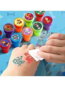 1 Set/10pcs Paw Patrol Stamp Set, Teacher Classroom Reward Stamps, Suitable For Birthday Party Favors Gifts, Fun Stamps For Notebook Stamping And School Homework (Random Styles) - Multicolor - View 5