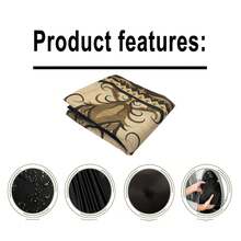 63 Inches X 55 Inches Adjustable Professional Large Hairdresser Cape - Gold Pattern, Salon And Home Use Hair Cutting Coloring Nylon Hairdressing Cape For Stylist