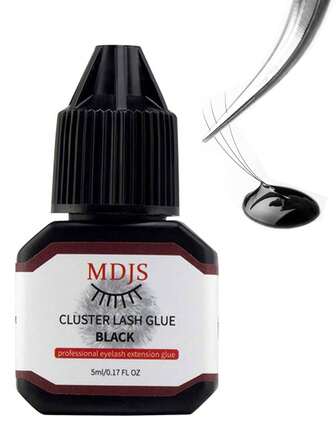1pc Black Eyelash Extension Glue 5ml, Super Strong Hold, Waterproof, Hypoallergenic, 1 Second Drying Time Low Smoke Eyelash Glue, Can Extend Eyelashes, Professional Eyelash Extension Adhesive For 7+ Weeks, Used For Semi-Permanent Extension/Professional Eyelash Products (For Professional Use Only, Personal Use Is Prohibited)