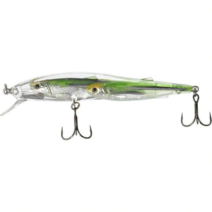 LIVE TARGET Livetarget - Anzuelo de Agua Dulce de Minnow de Vidrio - plateado/azul/verde - Ver 1